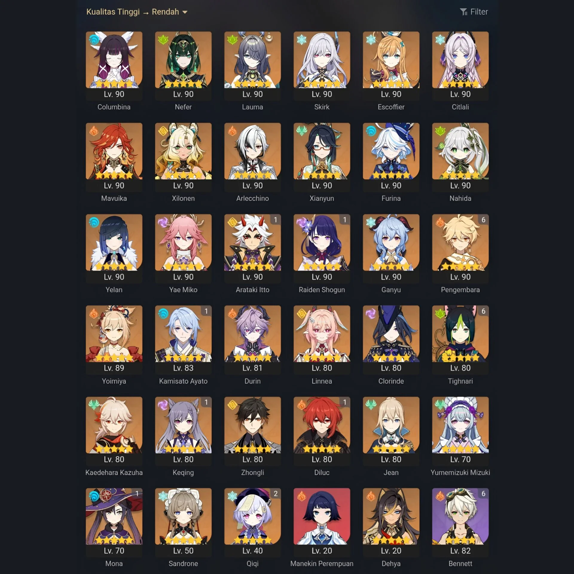 GI + HSR FULL META PREM (STELLAR, LUNAR, MAVUI, SKIRK, ELATION, CASTO, THEHERTA, PHAINON, DLL)