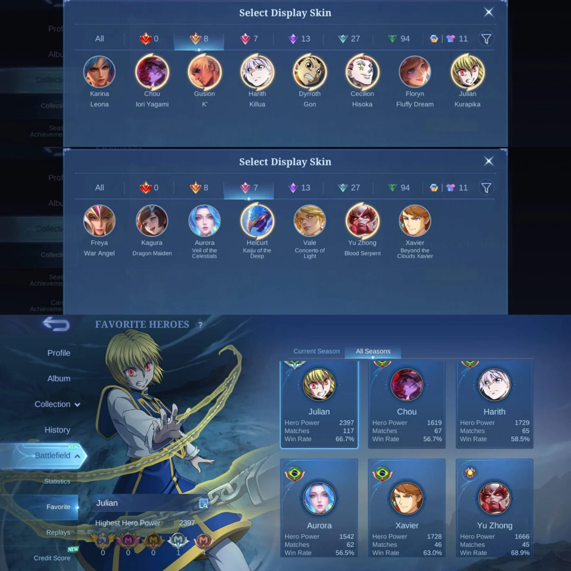 4 HXH, 3 KOF, 3 CC, CLOUD XAVIER
