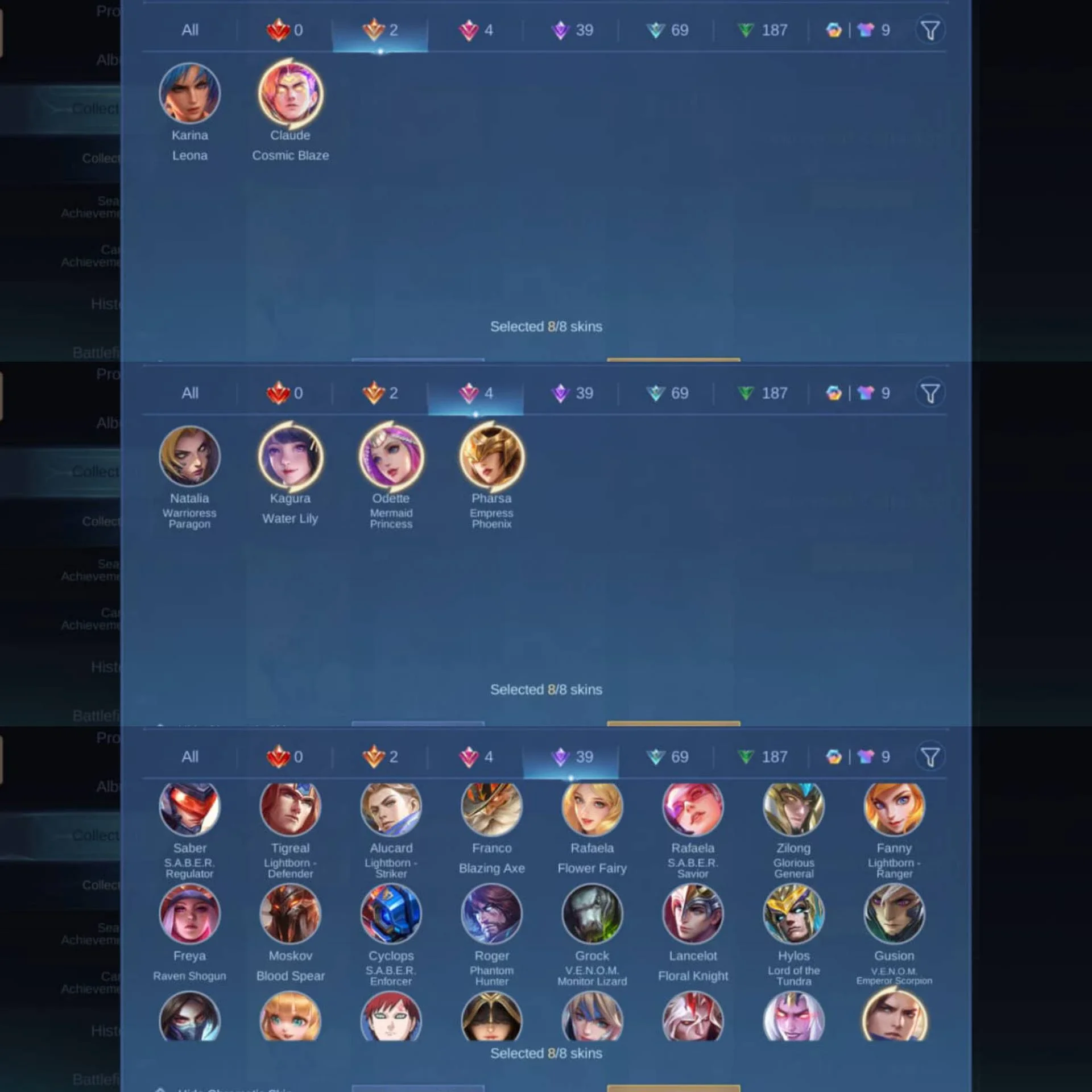 KOF KARINA, PRIME CLAUDE, CC PHARSA NATALIA