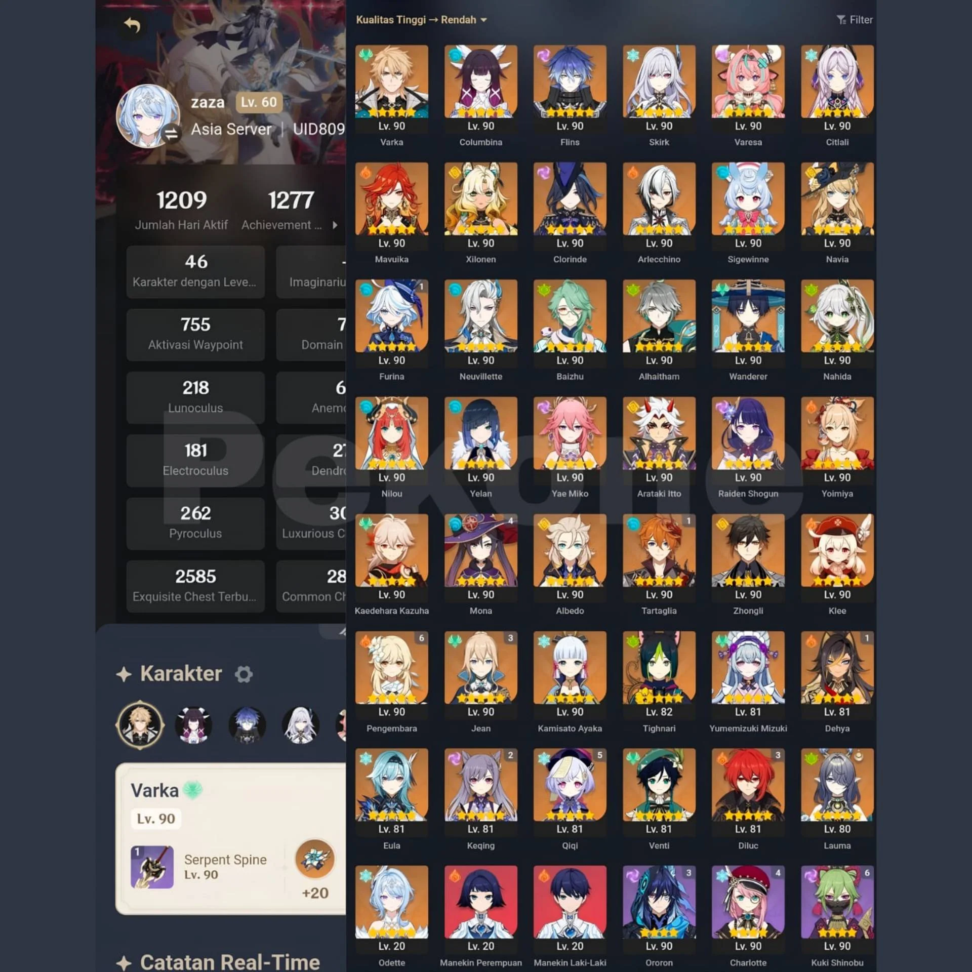 34 LIMITED, ENDGAME ACC (BELI 1 GRATIS 2) INCLUDE HSR, GENSHIN, ZZZ